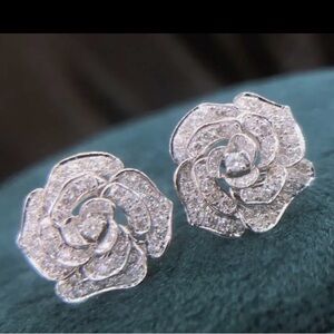 Sterling Silver Flower Earrings